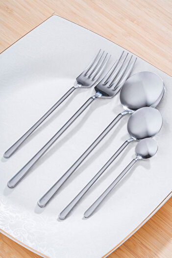 ACAR Karat Round 30 Piece Cutlery Set for 6 People