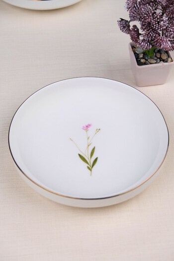tabakevi Tabak Evi Porselen Natura Çuha Altın Yaldız Çukur Tabak 18,50cm 2 li