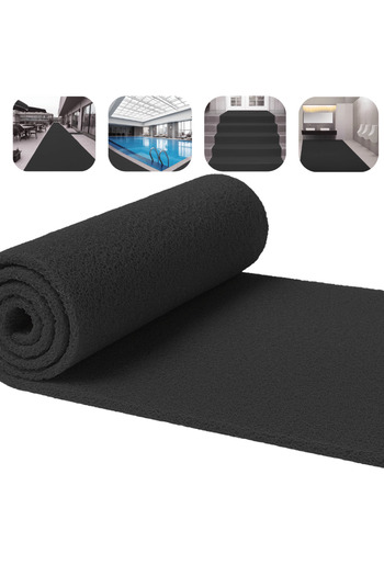 BEYLİNİ Curly Doormat Indoor Outdoor Floor Carpet Runner Door Mat for Front Door Pool Bathroom Shower Workplace Apartment Doormat 12mm
