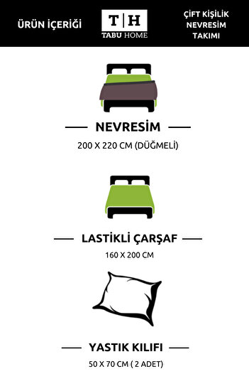 Tabu Home Ranforce Bordo Çift Kişilik Nevresim Takımı