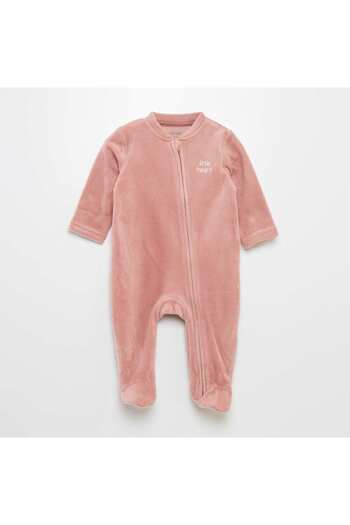 KIABI Pack of 2 fleece sleepsuits PINK