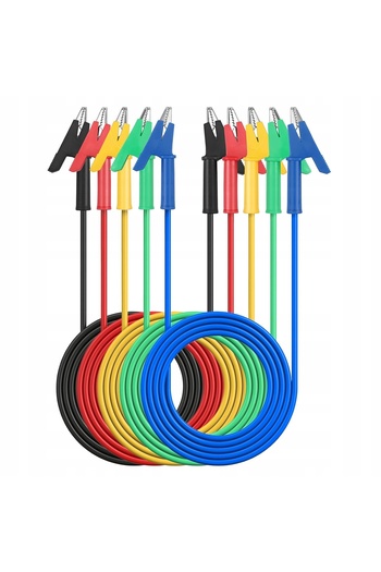 Rosfix Multimeter Test Cable 100cm 15A 1000V | Yellow Crocodile Clip