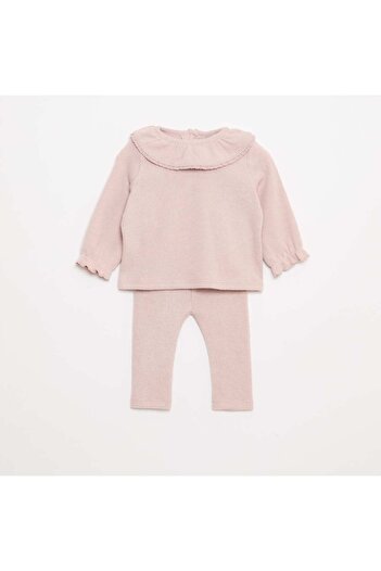 KIABI Snuggly T-shirt and Legging Set - 2 Piece PURPLE