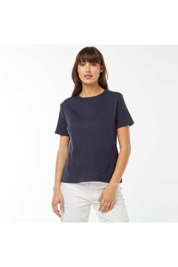 KIABI Thick cotton T-shirt BLUE