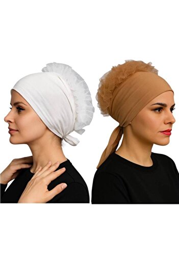 ALADİYAR Ruffled Bonnet