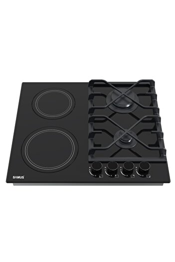 Samus Built-in hob PSVG-622BG1, 2 gas burners, 2 heat-resistant ceramic glass burners