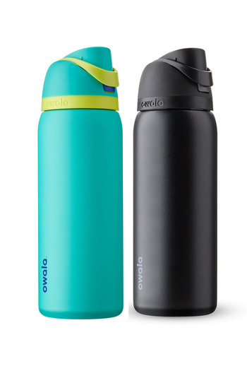 owala FreeSip® Pack of 2 Black & Green Stainless Steel Insulated Water Bottle 32oz