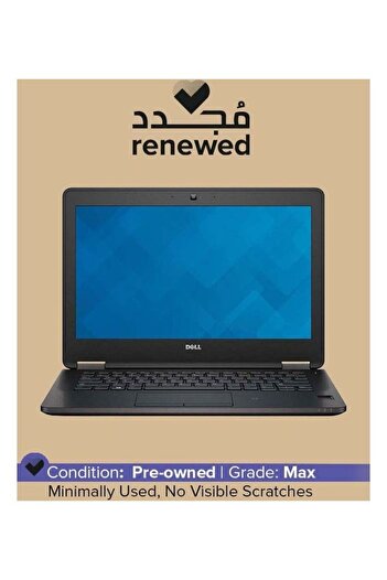 Dell Renewed - Laptop With 12.5-Inch Display Screen,7270 Core i7-6th Generation/8GB RAM/256GB SSD/Windows