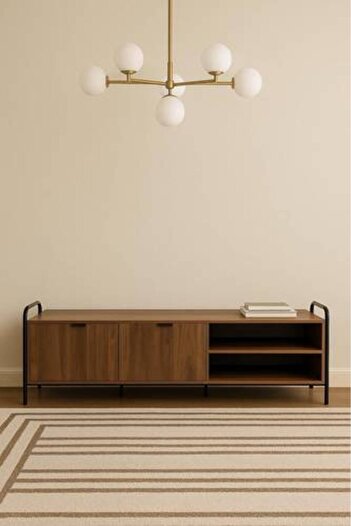 Al Saada Home TV Stand- 160×40×55cm - Brown