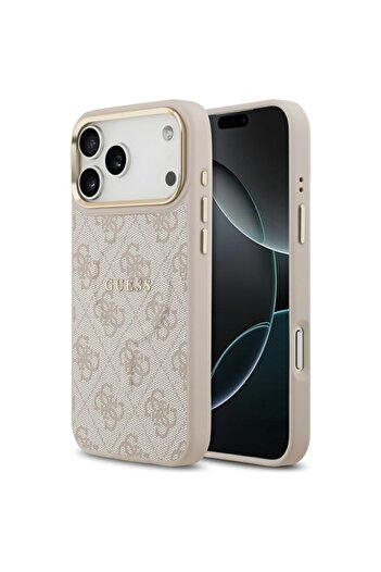 Guess Case for iPhone 17 Pro, Hardcase 4G Classic MagSafe, Pink