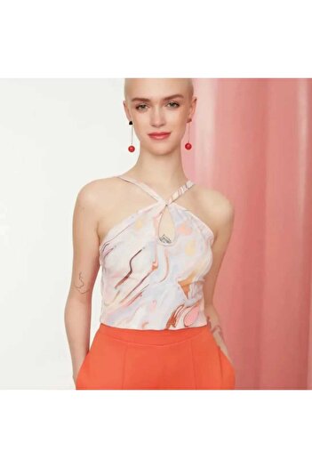 RİGALA Multi-Wide Strap Crop Bodysuit