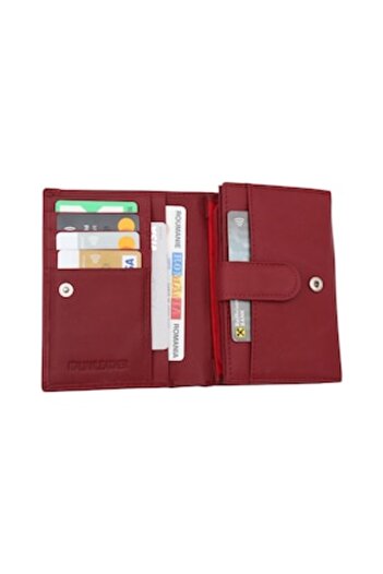 HASSION Women's Wallet G065 Leather, Date Red