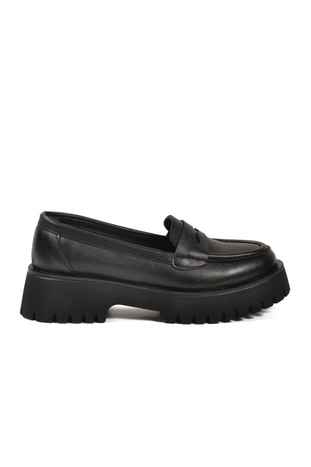Aspor Black Thick Sole Women's Casual Shoes