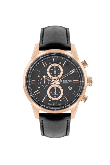 Lee Cooper Men's Multi Function Black Dial Watch - LC07855.451