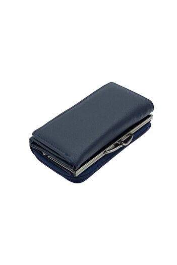Tita Women's Wallet, Navy Blue, Genuine Leather, TITA, 14 x 8 x 4 cm