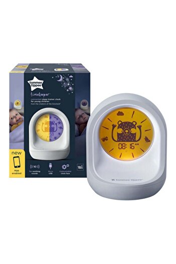 tommee tippee Sleep Trainer Clock, Timekeeper Connected Sleep Aid, App-Enabled Alarm Clock and Night