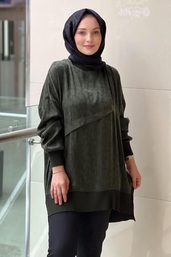 Nuss Vegan Silk Tunic with Ribbed Front