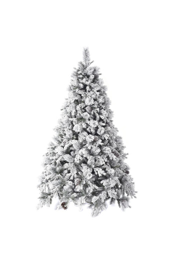 BraziPremium Premium Alaska artificial fir tree with snow and fir cones, 180 cm