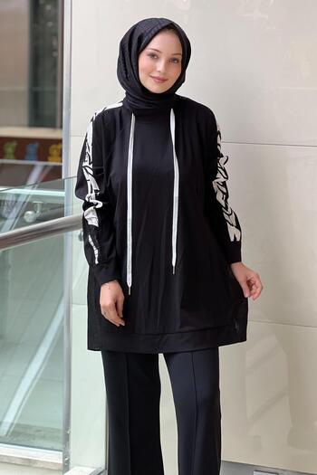 FUAT GÜRSEN Fuat Gürşen Tunik with Floral Patterns on the Sleeves and Back