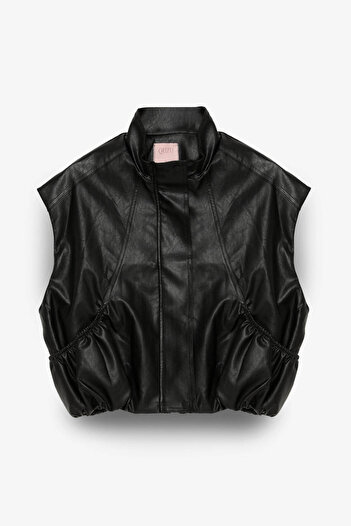 Quzu Black Women's Vest Ylk00793