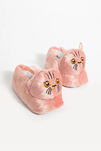 Behtah Kundura Slippers with Cute Cat Figure Winter Comfortable Soft House Boots House Shoes