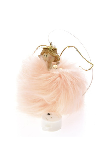 BraziPremium Luminous Angel Christmas tree ornament, pink, 14 cm