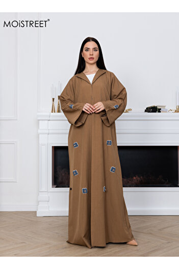 MOiSTREET Melange Embroidery Abaya