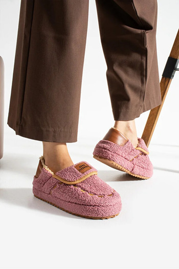 Behtah Kundura New Season Furry Women's Fluffy Slippers Home Boots Home Shoes No Sound Sole