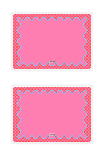 The Grade American Service Set of 2 Colorful Checkered Tableware and Home Decoration Placemats 42X28