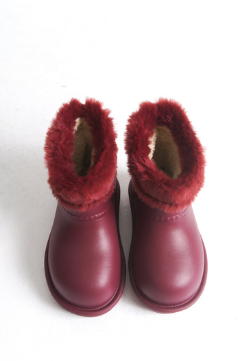 Moda Lime Winter Fur Non-Slip Sole Comfortable Fit Easy to Wear Cold Weather Resistant Children's Boots