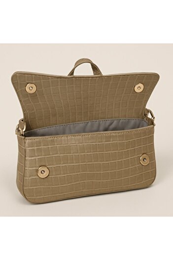 HAKKE Women's Crocodile Skin Look Shoulder Bag