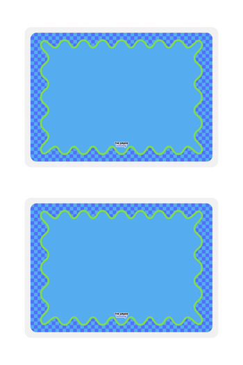 The Grade American Service Set of 2 Colorful Checkered Tableware and Home Decoration Placemats 42X28