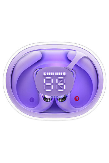 Acefast AceFit Pro Open-Ear Earbuds, 30H Playtime, Night Safety Mode for Sports, Powerful Bass - Purple