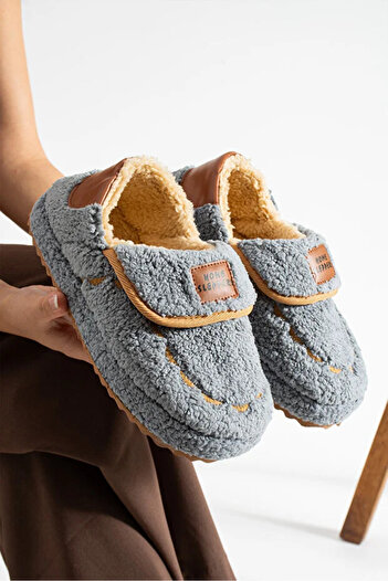 Behtah Kundura New Season Furry Women's Fluffy Slippers Home Boots Home Shoes No Sound Sole
