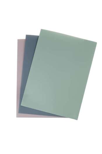 ANTBRO Set 3 invelitori pentru caiete A4 Antbro®, de culoare verde, gri si roz pastelate