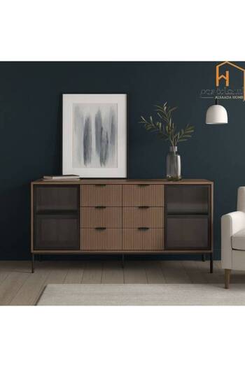 Al Saada Home Multi-purpose buffet wardrobe - 90 X 40 X 160 cm - Brown