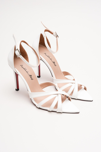 Ayakkabı Ateşi Women's Special Design Thin Heeled Shoes Accosie White Patent Leather