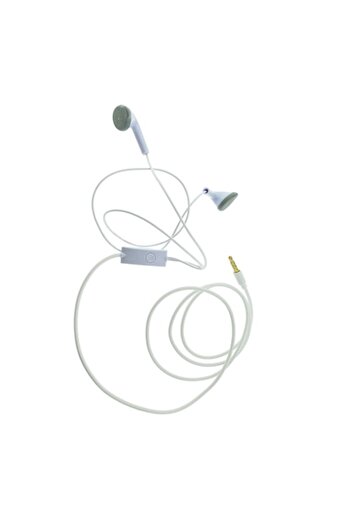 Bibilel In-ear headphones with 3.5 mm Jack connector, volume control and microphone, White