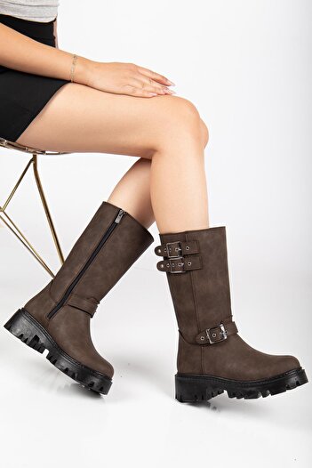 SUİNS SHOES Suins Jewel Model Premium Model Women's Long Boots