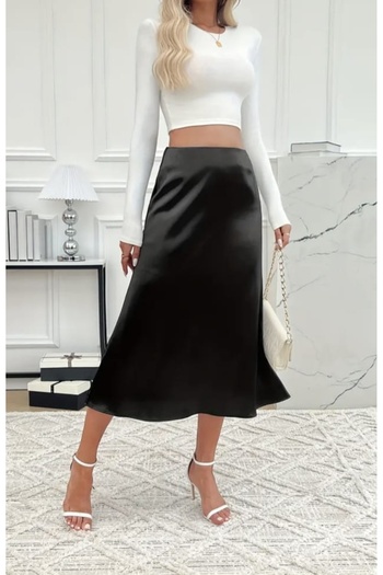 By Kul Design Women's Satin Kiloch Skirt