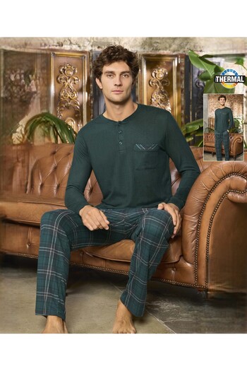 Aydoğan Men's Thermal Long Sleeve Pajama Set 250454