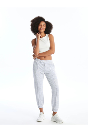 LC Waikiki Xside Gray Women's Elastic Waist Straight Jogger Sweatpants