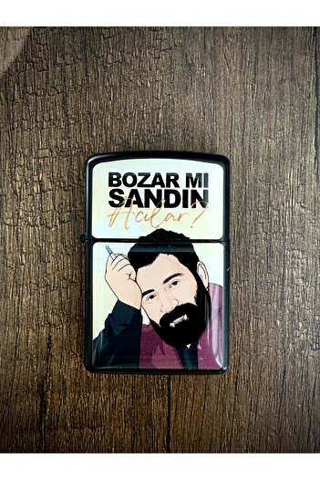 Duftpalm Ahmet Kaya Bozar mı Sandın Acılar Tasarımlı Benzinli Siyah Çakmak