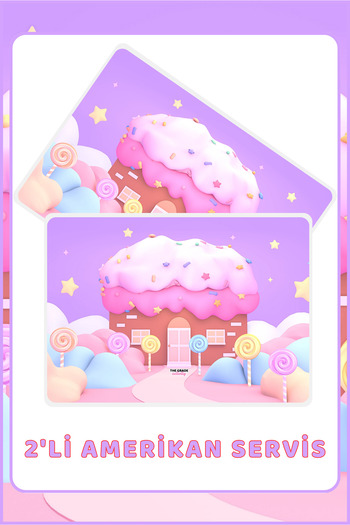 The Grade American Dinnerware Set of 2, Candy House Themed Children's American Dinnerware Tableware and Home Decoration Placemat