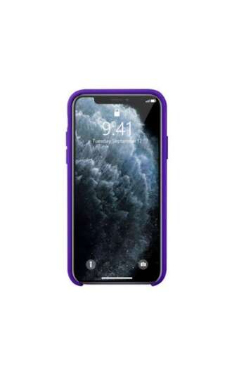 SOHO Protective back case with Apple logo for iPhone 11 Pro Max, silicone, purple