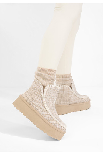 B T Shoes Γυναικείες mocc μποτες Celestina μπεζ