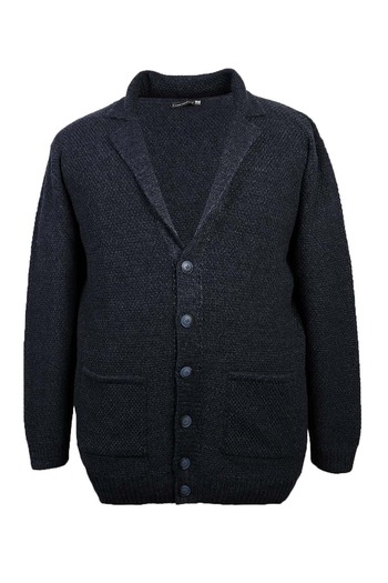tambattal Plus Size Buttoned Jacket Collar Men's Knitwear Cardigan (Comfortable Fit)
