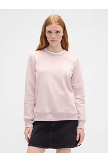 GAP Kadın Pembe Relaxed Logo Sweatshirt