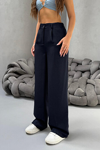BİKELİFE Women's High Waist Wide Leg Loose Fit Casual Palazzo Pants