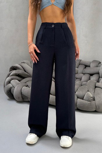 BİKELİFE Women's High Waist Wide Leg Loose Fit Casual Palazzo Pants